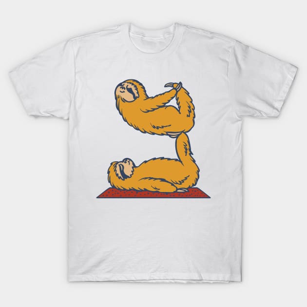 Acroyoga Sloth T-Shirt by huebucket